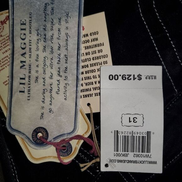 Lucky Brand Lil Maggie Botton Fly Size 12/31 NWT - Picture 5 of 9